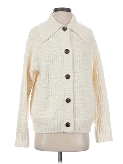 Pre-owned Faherty Cardigan Sweater In Ivory