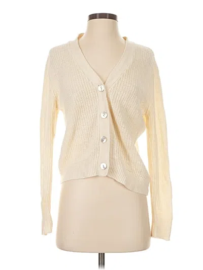 Pre-owned Faherty Cardigan Sweater In Ivory