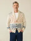 Faherty Shawl Collar Cardigan Sweater In Sand Island