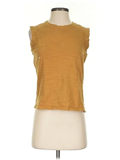 Pre-owned Faherty Cardigan Sweater In Yellow