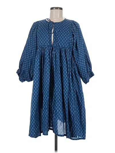 Pre-owned Faherty Casual Dress In Blue