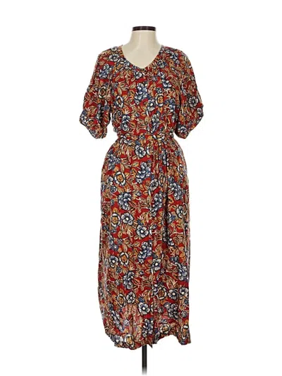 Pre-owned Faherty Casual Dress In Brown