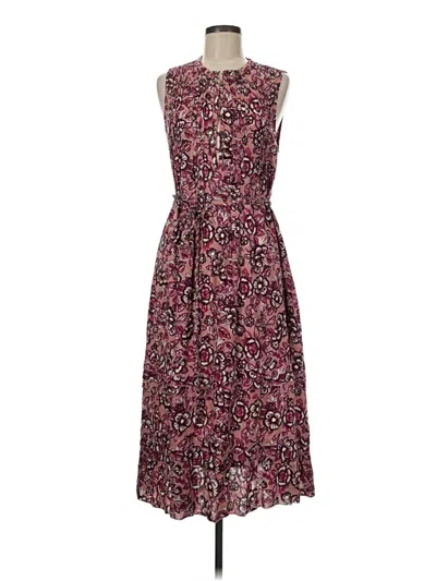 Pre-owned Faherty Casual Dress In Burgundy