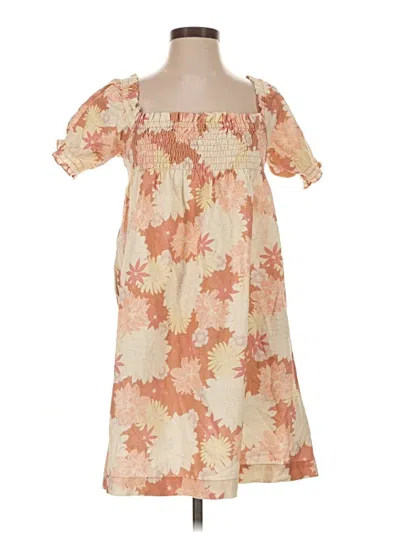 Pre-owned Faherty Casual Dress In Tan