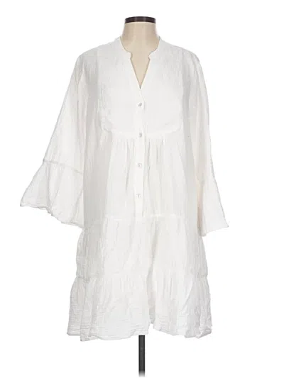 Pre-owned Faherty Casual Dress In White