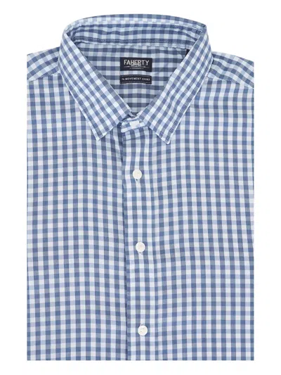 Faherty Checked Button-down Shirt In Blue