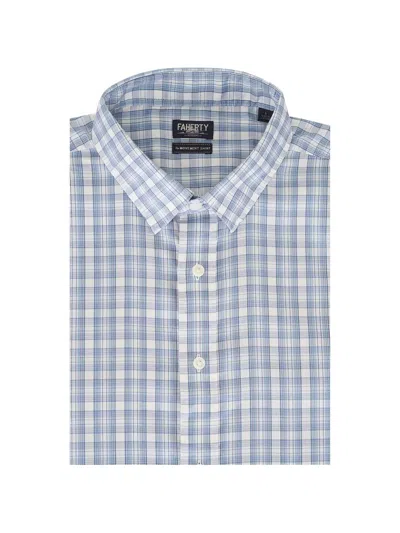 Faherty Checked Shirt In Blue