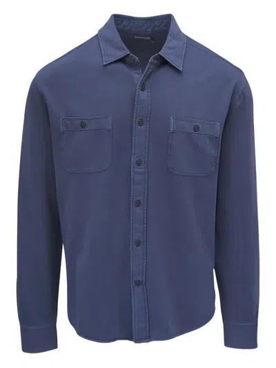 Faherty Chest-pocket Shirt In Blue