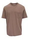Faherty Sunwashed Pocket Tee Walnut Branch In Brown