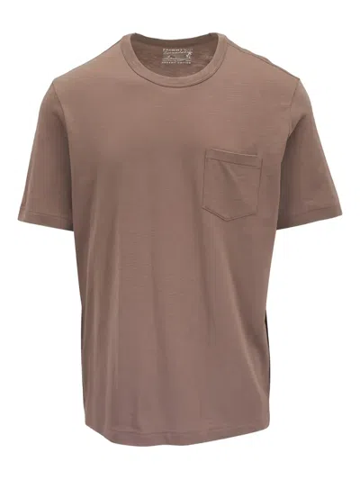 Faherty Chest-pocket T-shirt In Brown