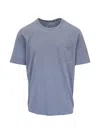 Faherty Sunwashed Regenerative Pocket T-shirt In Blue