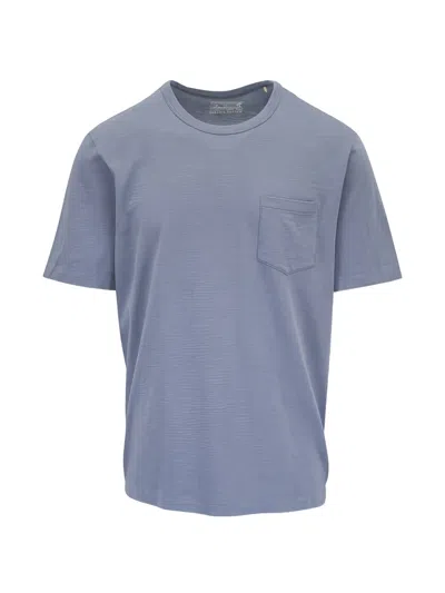 Faherty Chest-pocket T-shirt In Blue