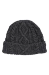 Faherty Chunky Cable Beanie In Gray