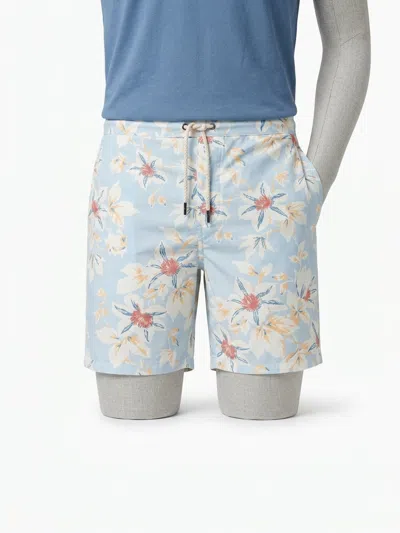 Faherty Classic Boardshort In Blue Sky Floral In Multi