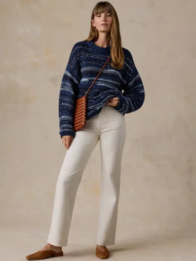 Faherty Cliffwalk Crewneck Sweater In Blue