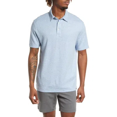 Faherty Cloud Cotton Blend Polo In Blue