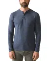 Faherty Cloud Long Sleeve Henley In Blue