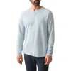 Faherty Cloud Long Sleeve Henley In Light Blue Heather