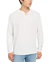 Faherty Cloud Long Sleeve Henley In White