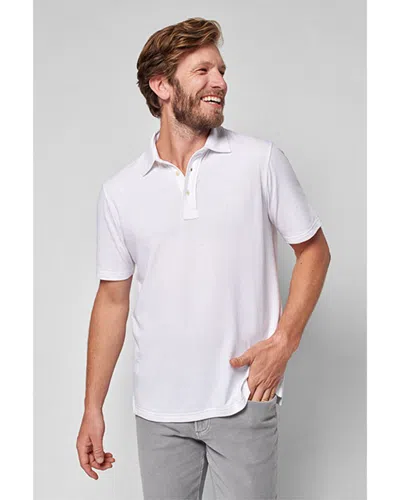 Faherty Cloud Polo Shirt In White
