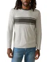 Faherty Cloud Reversible Crewneck Top In Gray