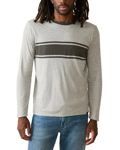 Faherty Cloud Reversible Crewneck Top In Gray