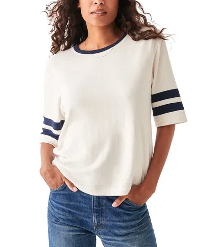 Faherty Cloud Varsity T-shirt In White
