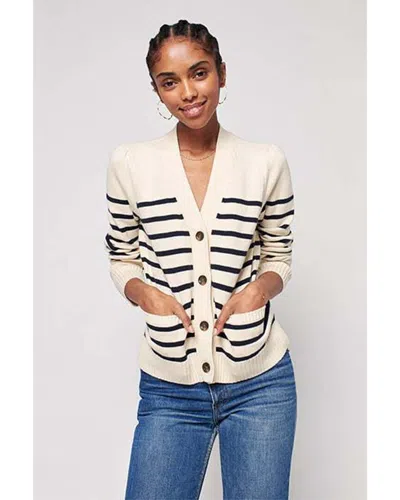 Faherty Coast Cashmere-blend Cardigan In White