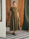 Faherty Coast To Coast Midi Dress In Military Olive