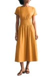 Faherty Coast To Coast Smocked Waist Organic Cotton Maxi Dress