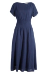 Faherty Coast To Coast Midi Dress In Navy