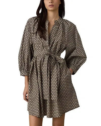 Faherty Coastal Kaia Mini Dress In Brown