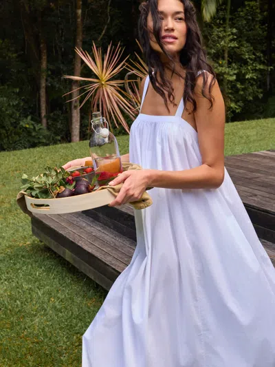 Faherty Coastal Poplin Emmy Dress In White