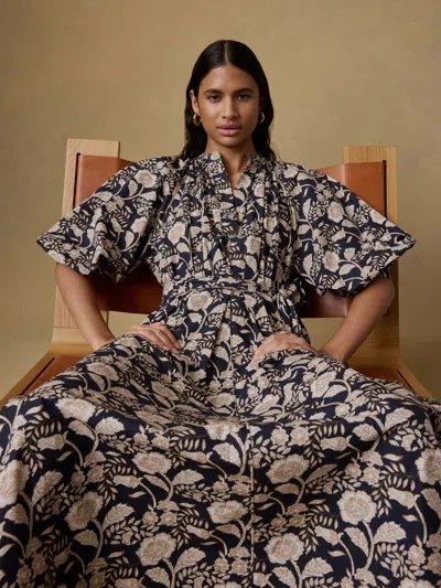 Faherty Coastal Poplin Kaia Dress In Multi