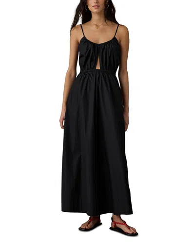 Faherty Coastal Poplin Kila Dress In Black