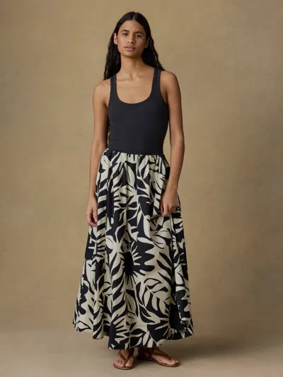 Faherty Coastal Poplin Nera Skirt In Multi
