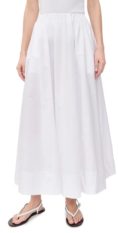 Faherty Coastal Poplin Nera Skirt In White