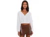 Faherty Coastal Poplin Nera Top In White