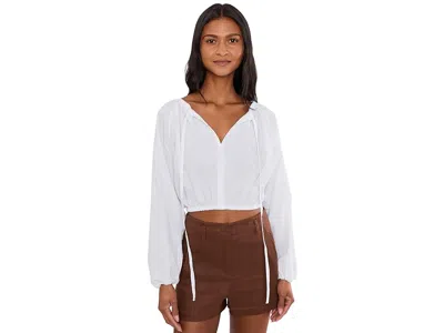Faherty Coastal Poplin Nera Top In White
