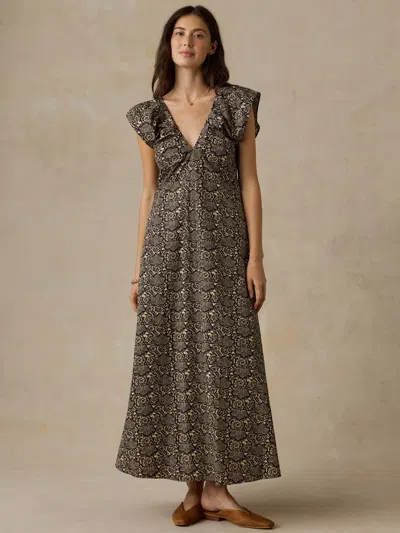 Faherty Coastal Poplin Noa Dress In Night Bloom