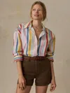 Faherty Coastal Poplin Relaxed Shirt In Multi