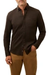 Faherty Coastline Knit Plaid Button Down Shirt In Black