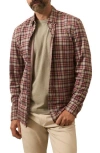 Faherty Coastline Knit Plaid Button Down Shirt In Multi