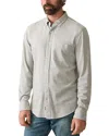 Faherty Coastline Knit Plaid Button Down Shirt In Grey Heath