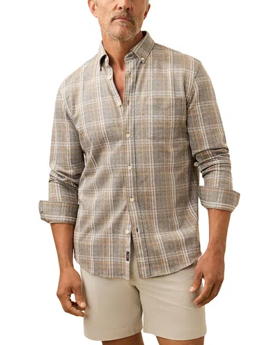 Faherty Coastline Knit Plaid Button Down Shirt In Multi