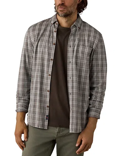 Faherty Coastline Knit Plaid Button Down Shirt In Multi