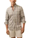 Faherty Coastline Knit Plaid Button Down Shirt In Neutral