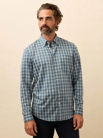 Faherty Coastline Knit Shirt In Blue