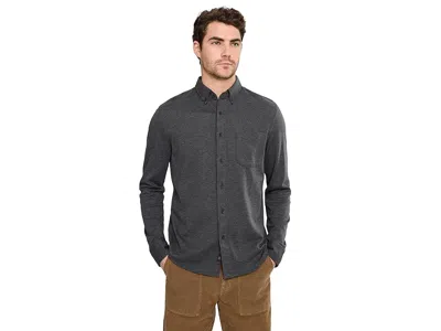 Faherty Coastline Knit Shirt In Gray