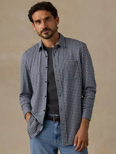 Faherty Coastline Knit Shirt In Blue